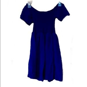 Scoop neck Blue Cobalt dress